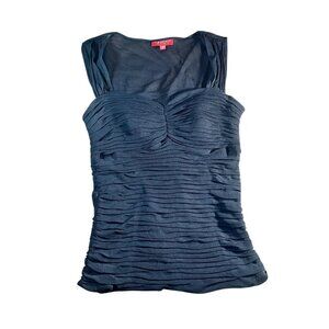 Vintage Black Ruched Gothic Sweetheart Bustier Top